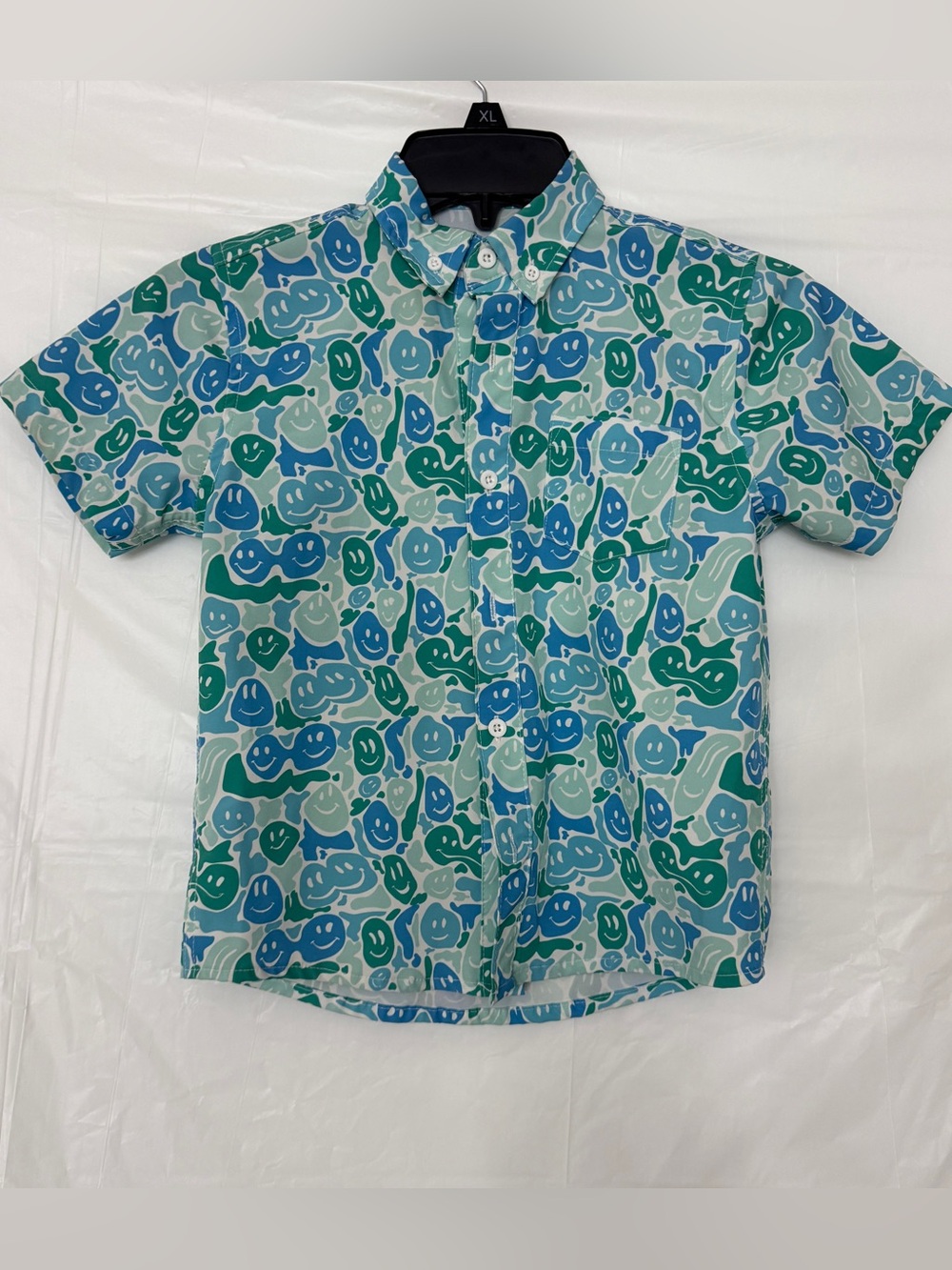 Beach Bros Button-Down Shirt in Smiley Print